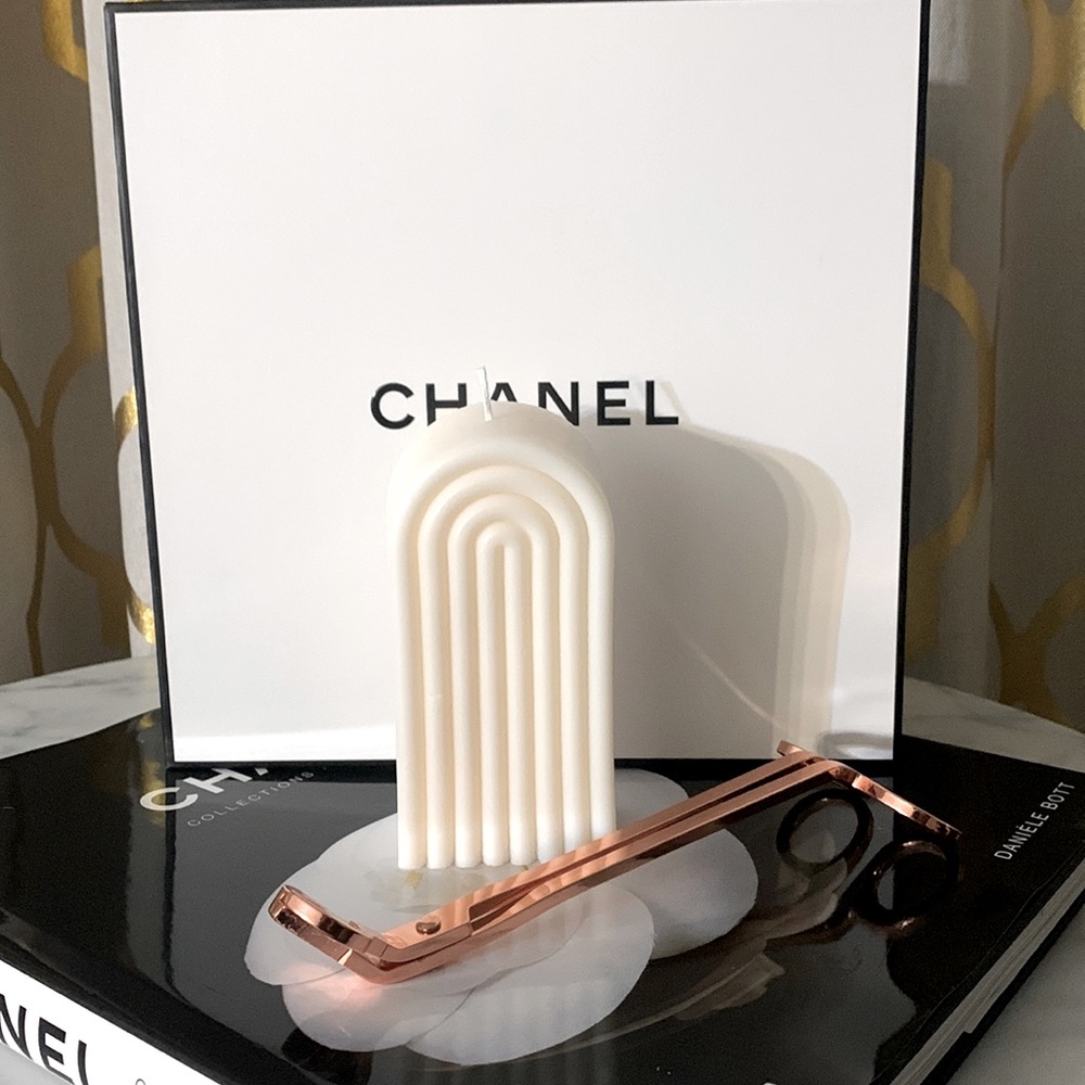 Handmade Geometric arch candle